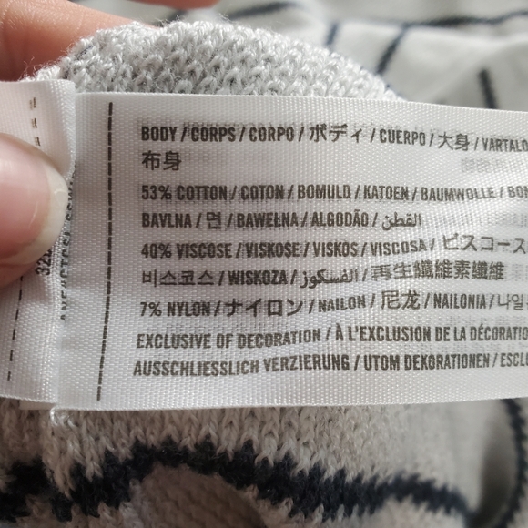 NEW Hollister Men's Cream White and Navy Striped Knit Shirt Size Small - Picture 8 of 10